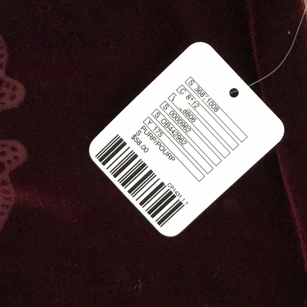 NWT FREE PEOPLE VELVET BURGUNDY  TOP - Picture 3 of 9